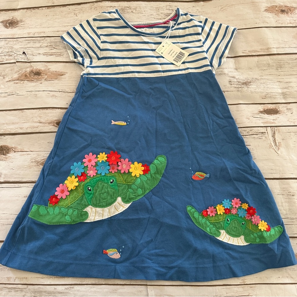 Mini Boden sea turtle dress nwt 5/6